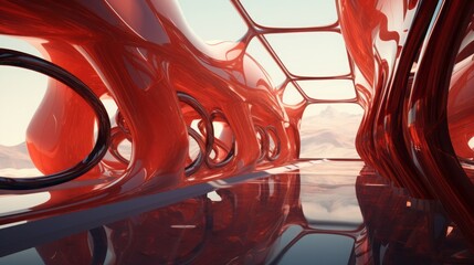 Scifi design external panels abstract, copy space, 16:9
