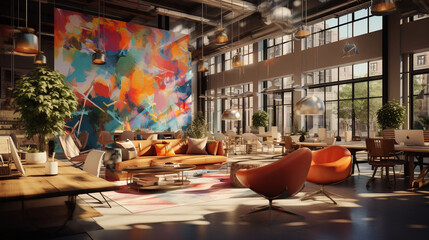 Modern co working space in a start up