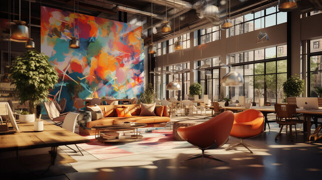 Modern co working space in a start up