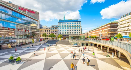 Türaufkleber Stockholm Sergel's Square (Sergels Torg) in Stockholm city centre, Sweden