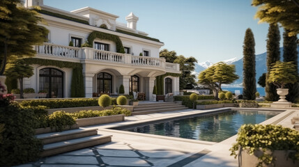 Fototapeta na wymiar Beautiful Villa in classic style.