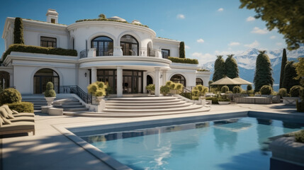 Obraz na płótnie Canvas Beautiful Villa in classic style.