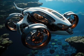 Future personal transportation, a vehicle that can go underwater and fly in the air, Travel through outer-space, Able to handle any environment.