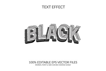 Black Friday 3d vector eps fully editable text effect illustration template.