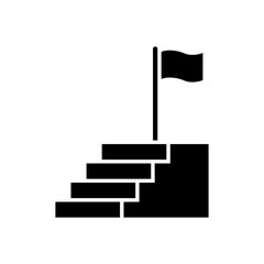 Stairs icon. Steps to success. Vector icon isolated on white background.