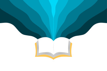 magical book isolated on white and transparent background. concept of knowledge education school learn information wisdom