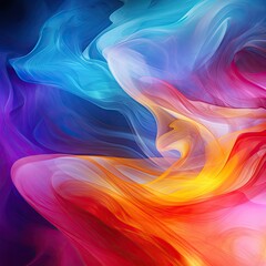 Obraz premium A directionless drift of colored smoke. AI generated illustration