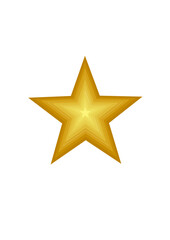 fünfstrahliger goldener stern für advent oder weihnachten, modernes abstraktes 3d-design, schmuck, dekor,