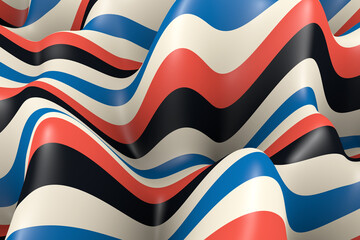 This backdrop is a 3D-rendered wave of color, with stripes that dance across the surface, offering a unique texture for wallpapers