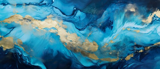 Fototapeta na wymiar Abstract marbleized effect background. Blue creative background