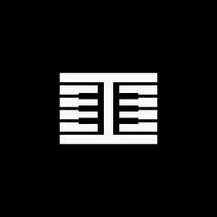 Geometric letter I piano logo template