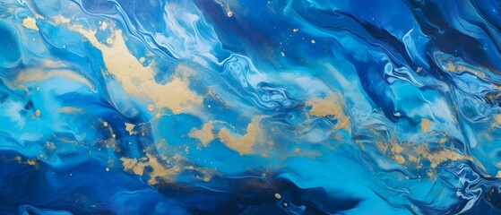 Fototapeta na wymiar Abstract marbleized effect background. Blue creative background