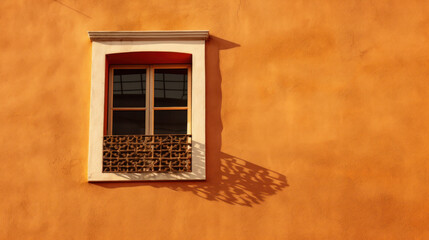 typical old window in mediterranean city