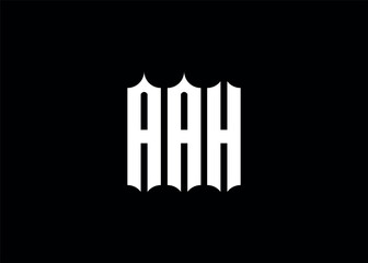 AAH initial monogram letter business logo.