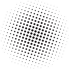 Obraz premium Radial Halftone – true circles