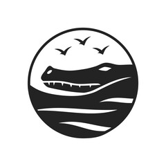 crocodile logo template Isolated. Brand Identity. Icon Abstract Vector graphic