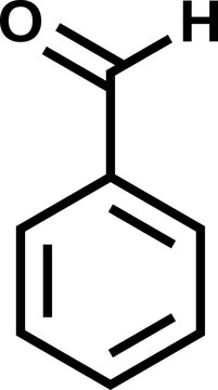 Benzaldehyde structural formula, vector illustration