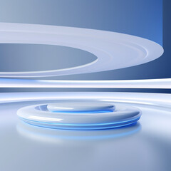 Universal abstract futuristic white and blue background for presentations