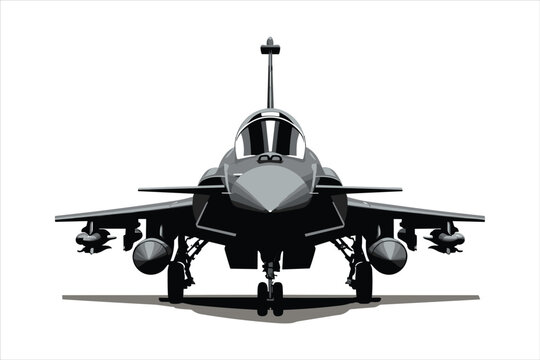 Fighting jet vector black silhouette set