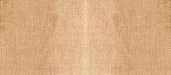 Natural linen texture as background. Seamless linen canvas background stock photo. Rural texture of sackcloth. Background of very coarse, rough fabric woven made of flax, jute or hemp.