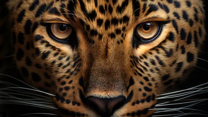 Fototapeten Close-up Portrait of a Spotted Leopard - Wildlife Photography © senadesign