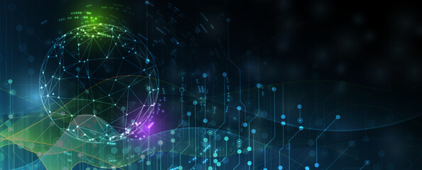 Technology abstract futuristic science background for internet business.