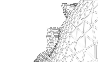 Modern building architectural concept design 