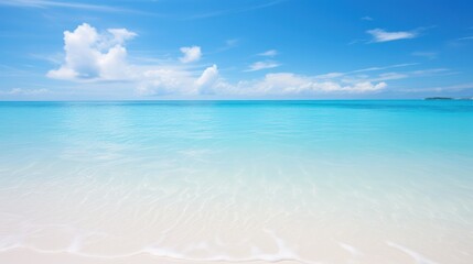 Fototapeta na wymiar Clear Beach with Crystal Blue Water
