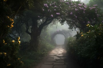 A mystical series capturing the allure of nature - an enthralling pathway leading to an enchanting world. Generative AI