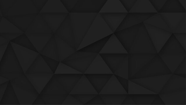 Pattern black color geometric style. Black geometric polygon background for web design