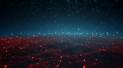 Futuristic Connected Blue Lines on Dark Background