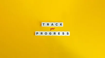 Foto op Canvas Track Your Progress, KPI, Measure Your Performance, Success and Growth Concept. © photoopus