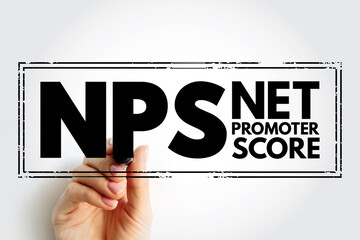 NPS - Net Promoter Score acronym text stamp, business concept background - obrazy, fototapety, plakaty