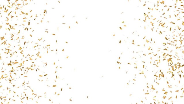 deux jets de confettis sur les bords de l'image - couche alpha s&eacute;par&eacute;e