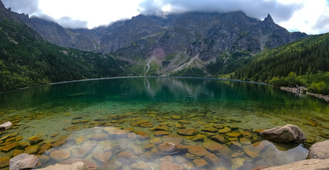 mountain lake mountain peak Morskie Oko Zakopane Poland view landscape © Андрей Трубицын