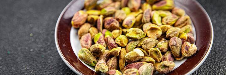 pistachios peeled without shell nut healthy eating cooking appetizer meal food snack on the table copy space food background rustic top view keto or paleo diet vegetarian vegan food
