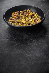 pistachios peeled without shell nut healthy eating cooking appetizer meal food snack on the table copy space food background rustic top view keto or paleo diet vegetarian vegan food