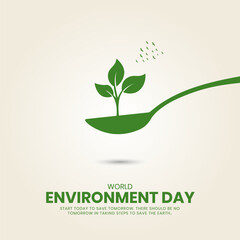 World Environment day, Creative Concept design for banner and poster. 3D illustration