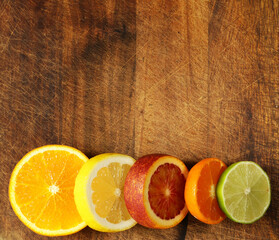 citruses assortment orange, lemon, lime