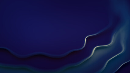 goldish and teal glowing winking delicate figures - abstract 3D rendering