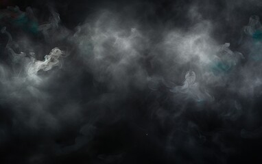 Fog and mist effect on black background. Smoke texture