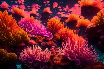 Fototapeta na wymiar coral reef in aquarium 4k, 8k, 16k, full ultra HD, high resolution and cinematic photography