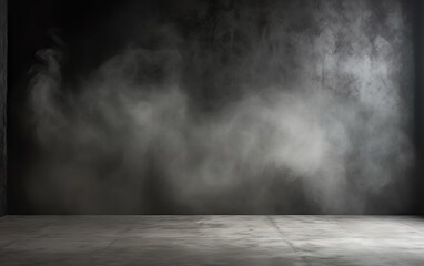 Fog and mist effect on black background. Smoke texture
