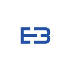 EB BE E B monogram letter initial logo design