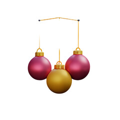 Obraz premium christmas ball isolated on white