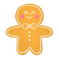 gingerbread, christmas festival, cartoon icon