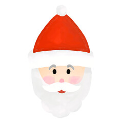 santa claus christmas cartoon watercolor