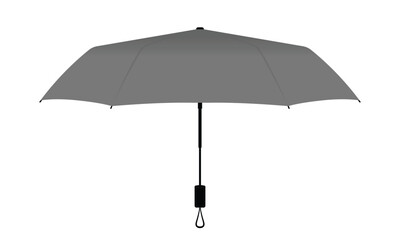 Gray compact small umbrella rain template on white background, vector file. © Sansom