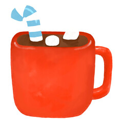 hot chocolate in red cup