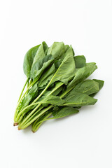白背景にホウレンソウ